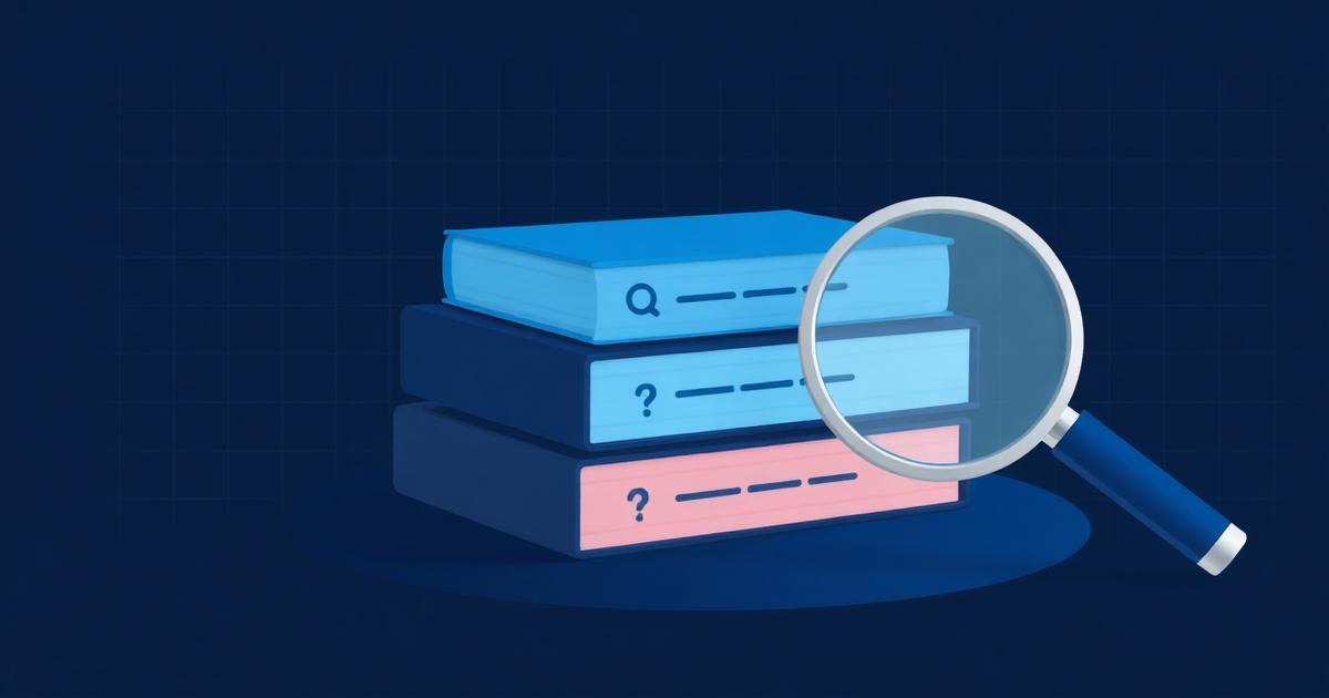 Stacked question and answer cards with a magnifying glass, illustrating Zensifi.AI video advertising FAQs